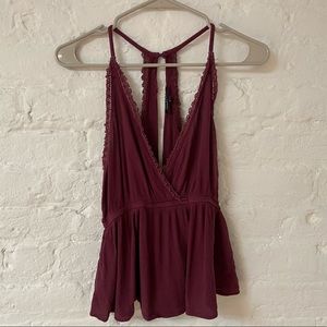 Burgundy halter tank